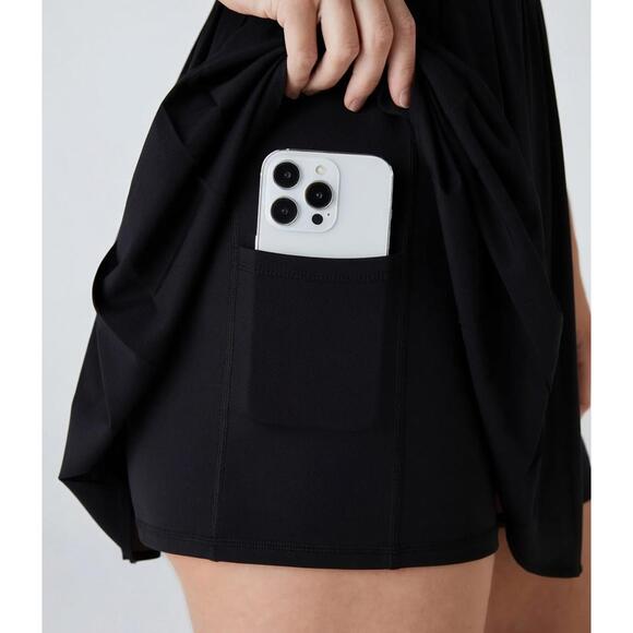 NWT Halara Breezeful Backless Pleated 2-in-1 Pocket Mini Active Dress Size Large - Picture 5 of 10